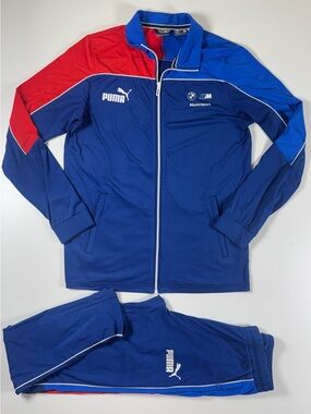 BMW Motorsport Blue Track Jacket with Red Accents